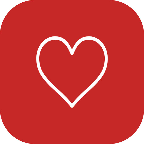 心形图标与白色背景图片下载