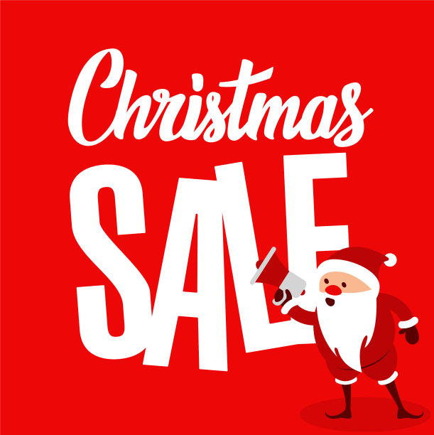 有圣诞老人的圣诞大减价图片下载