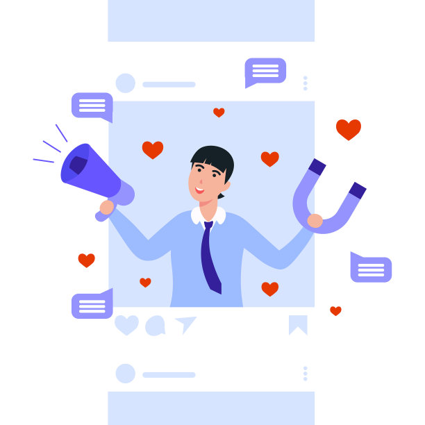 社交媒体影响者、扩音器和磁铁图片下载