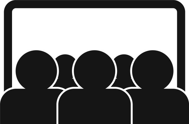 网络研讨会观众图标简单的风格图片下载