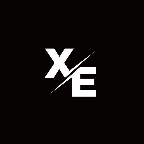 带有现代标志的XE字母组合标志图片下载