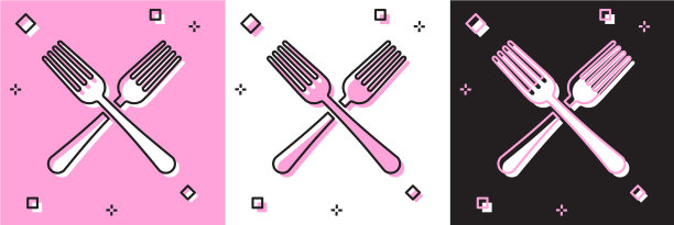 设置交叉叉图标隔离在粉红色和白色图片下载