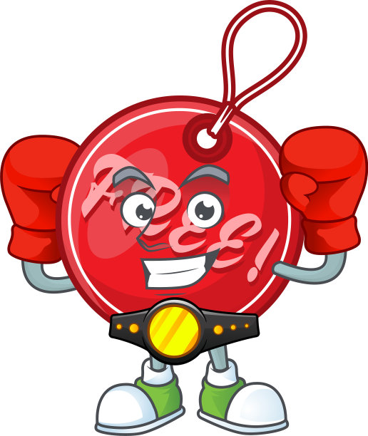 可爱的圣诞节免费标签与角色拳击图片下载