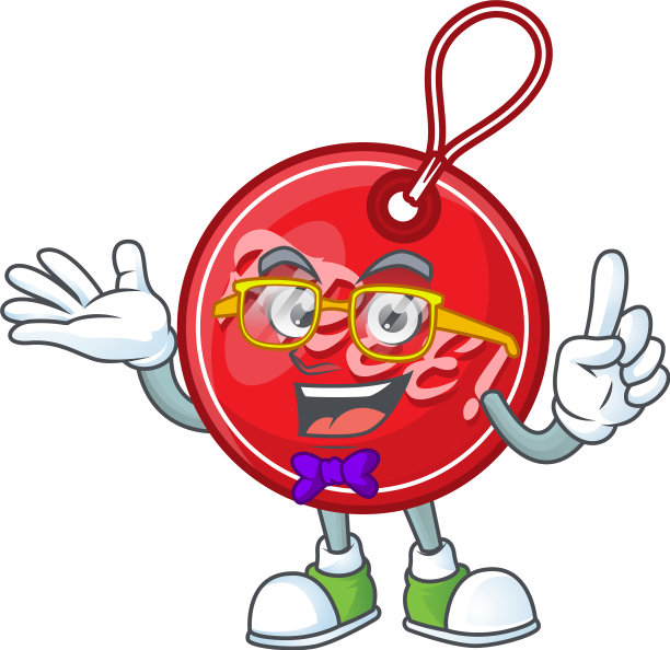 圆形圣诞节免费标签与字符极客图片下载