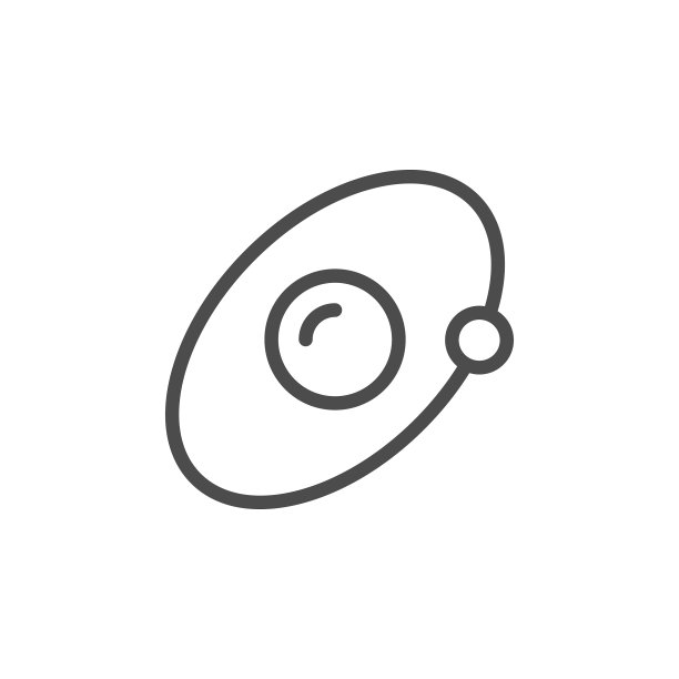 星球轨道线轮廓图标图片下载