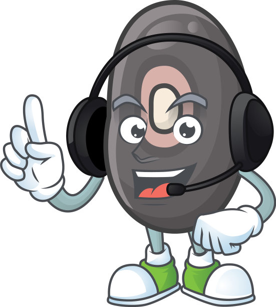 可爱的卡通人物黑豆设计图片下载