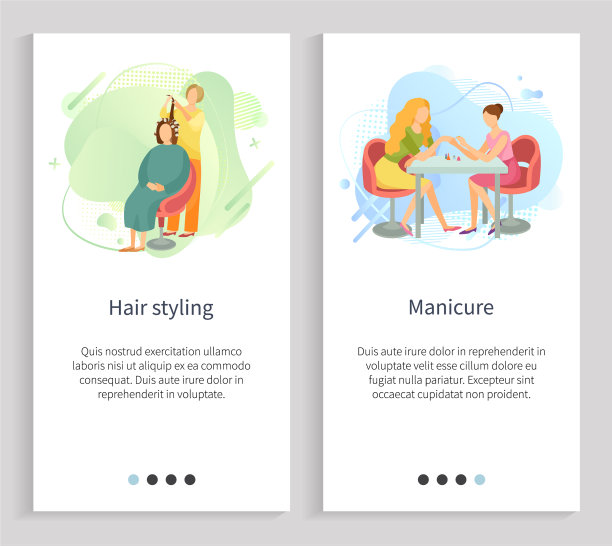 头发造型师和美甲师图片下载