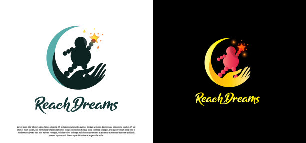 儿童达到星标志设计梦想的孩子图片下载