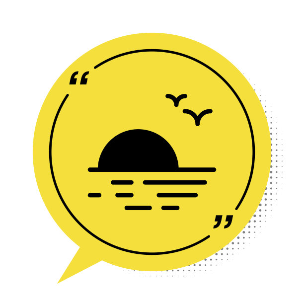 黑色日落图标孤立在白色背景图片下载