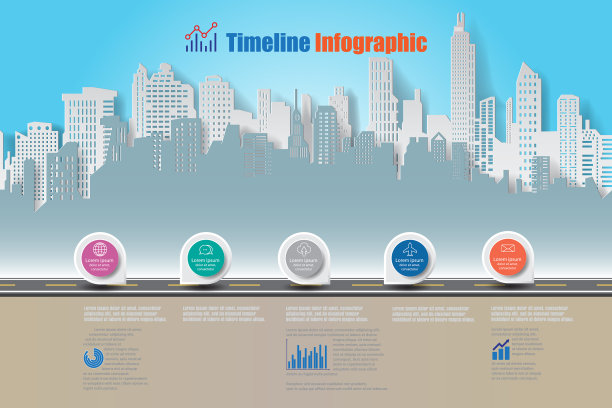 商业路线图时间线信息图表图片下载
