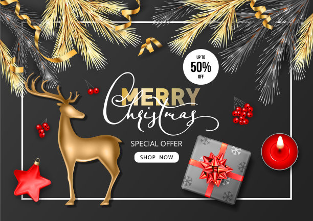 圣诞节销售横幅图片下载