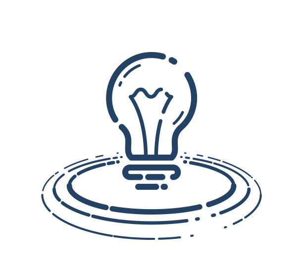 电灯泡的想法简单线性图标科学和图片下载