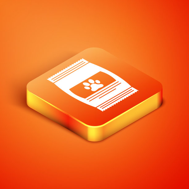 等距袋食品宠物图标隔离图片下载