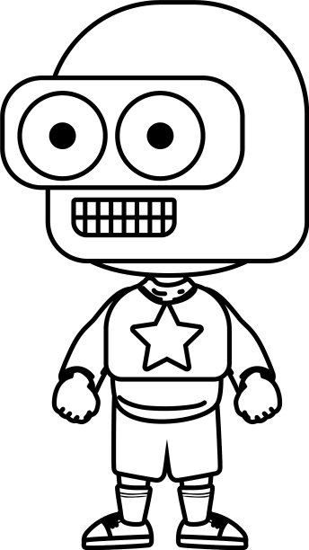 孤立机器人玩具设计图片下载