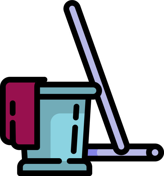 木头拖把图标轮廓风格图片下载