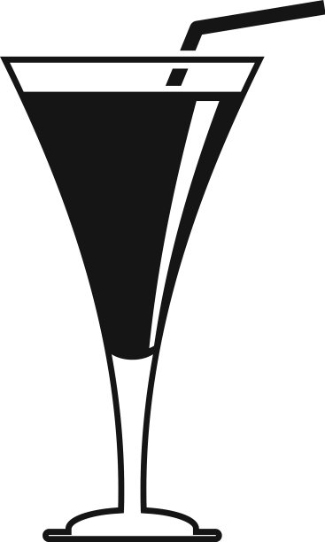 鸡尾酒饮品图标简约风格图片下载