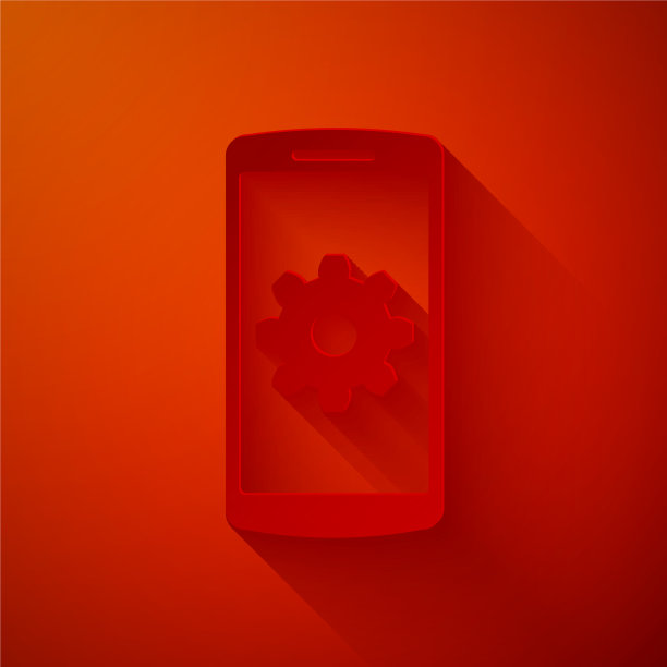 剪纸设置上的智能手机图标孤立图片下载