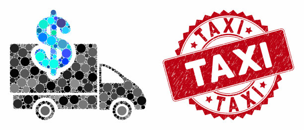用纹理出租车拼贴运输成本图片下载