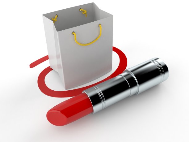 购物袋选择与口红图片下载