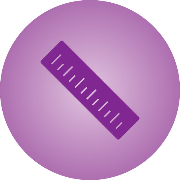 漂亮的标尺字形图标图片下载