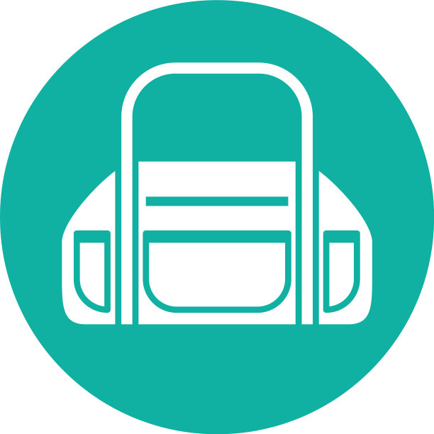 孤立的运动包图标块线设计图片下载