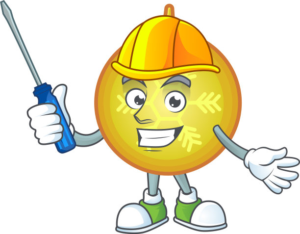 人物汽车与黄色圣诞球图片下载