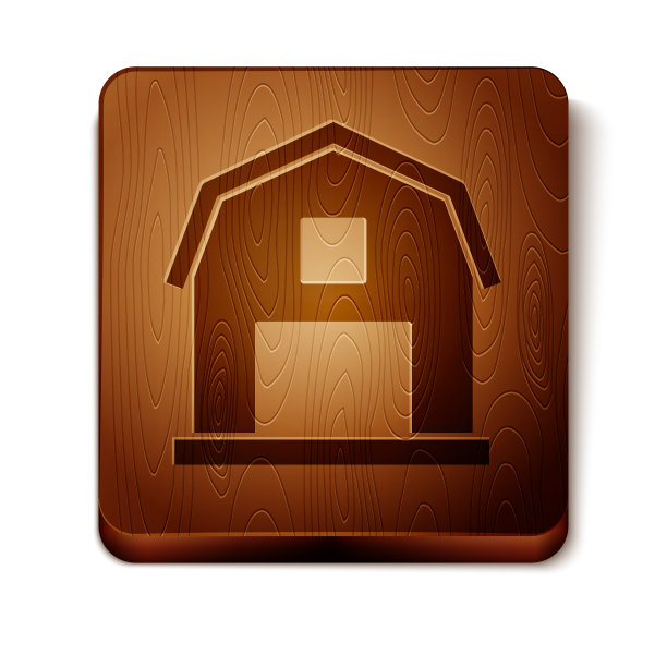 棕色农舍概念图标孤立在白色上图片下载