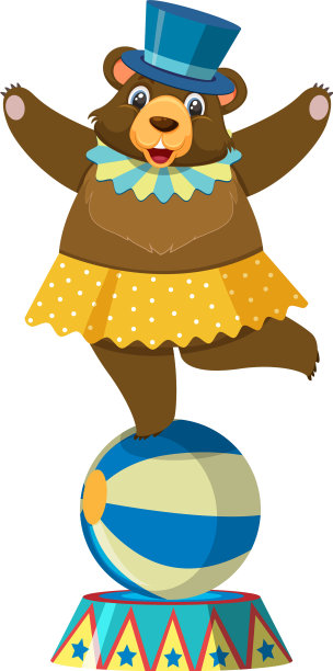 单字符熊在白色背景图片下载