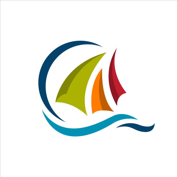 水上帆船船标志设计图片下载