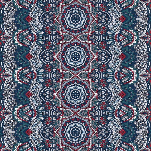 部落复古抽象几何民族无缝图片下载