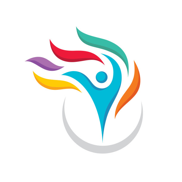 人积极概念标志设计抽象图片下载