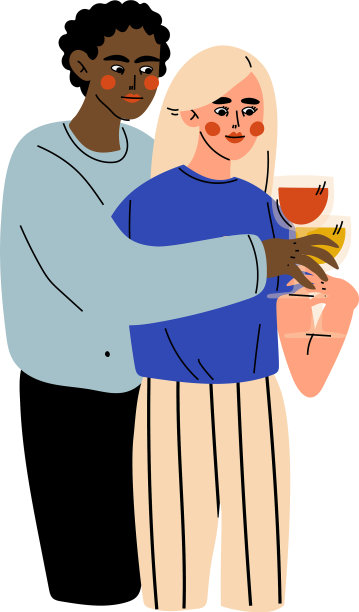 一对快乐的夫妇在庆祝一个重要的事件图片下载