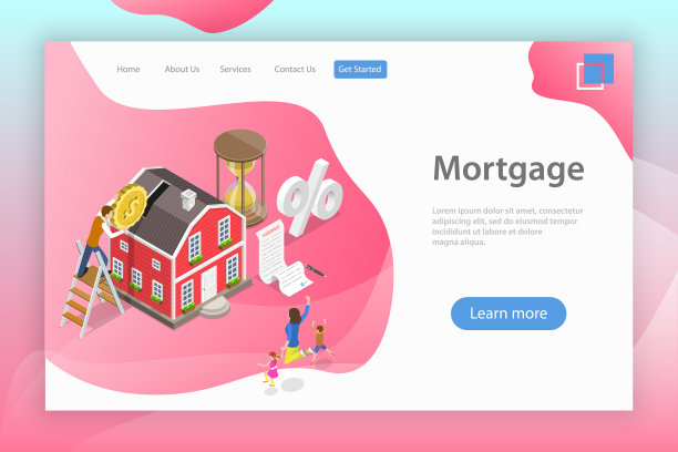 等距平面登陆页面模板的图片下载