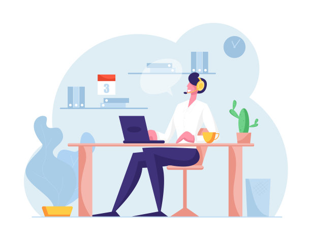 热线呼叫中心客服人员中图片下载