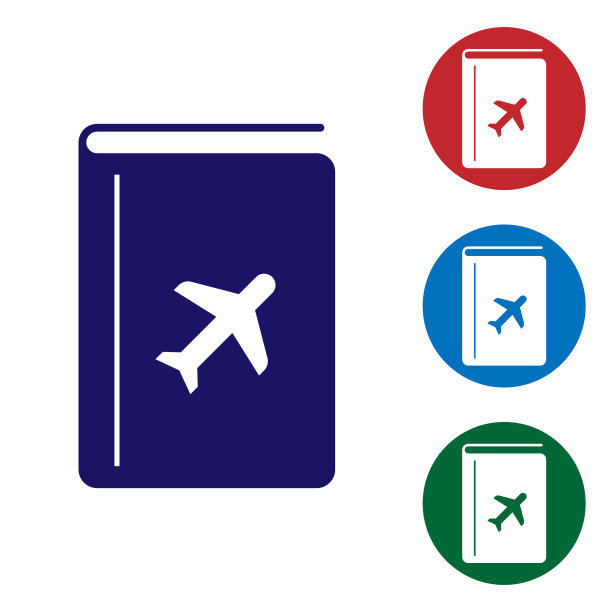 蓝色封面书旅游指南图标孤立上图片下载