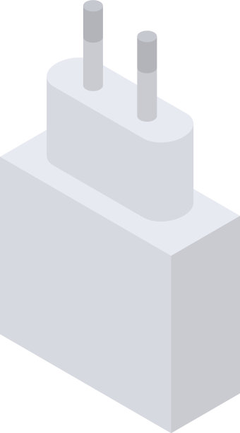 智能手机电源充电器图标等距风格图片下载