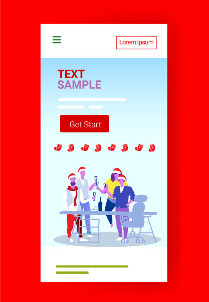 商人戴着圣诞老人的帽子庆祝公司图片下载