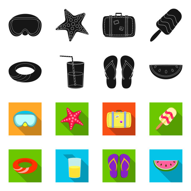 孤立物体设备和游泳标志图片下载