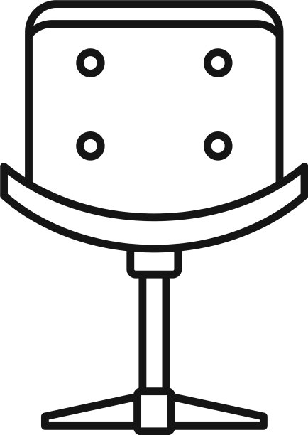 坐扶手椅图标轮廓风格图片下载