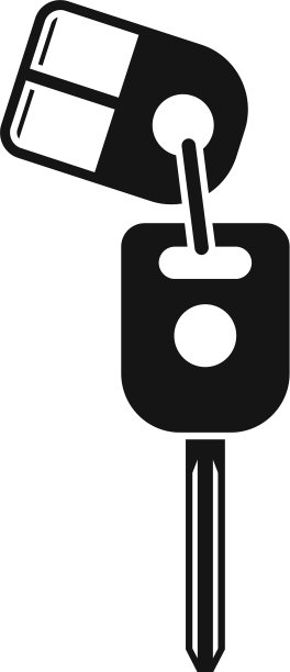 汽车报警系统图标简洁风格图片下载