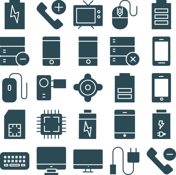 设备圆形图标设置完全可编辑图片下载