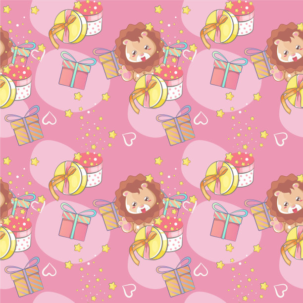 可爱的狮子贺卡和图案集图片下载