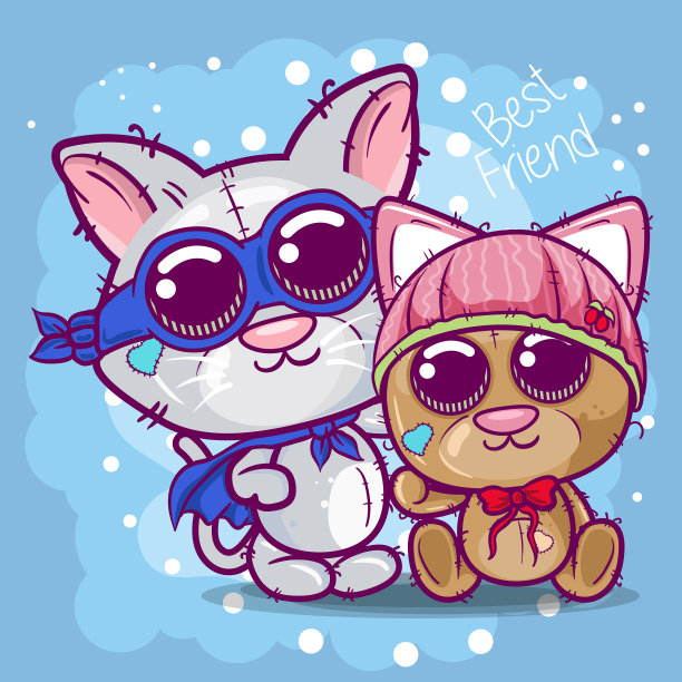 沐浴贺卡与可爱的卡通图片下载