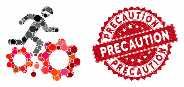 马赛克血液齿轮工作事故与垃圾图片下载