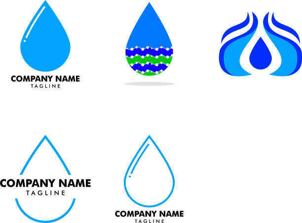 水滴logo设计模板合集图片下载