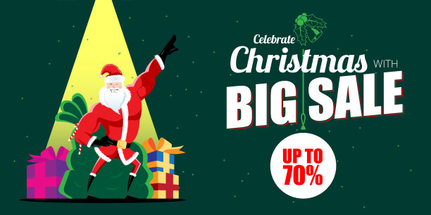圣诞节销售横幅图片下载