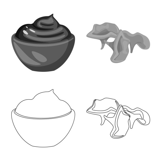 孤立物体口味和产品图标集图片下载