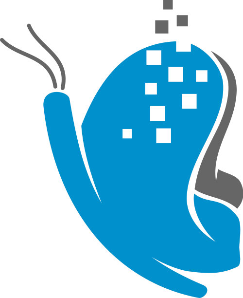 蝶形技术标识设计模板孤立图片下载