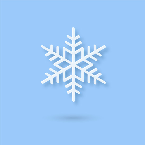 多层纸雪花图标剪纸雪图片下载