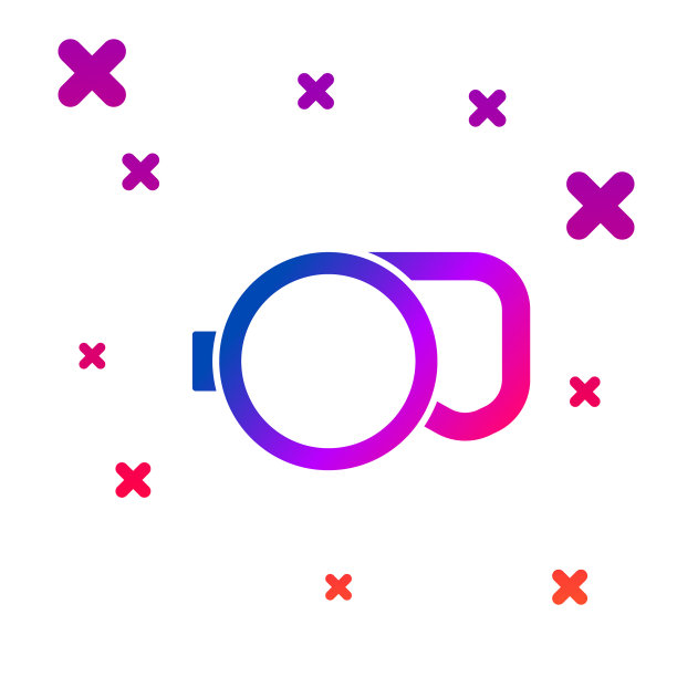 彩色伸缩绳带与钩环图标图片下载